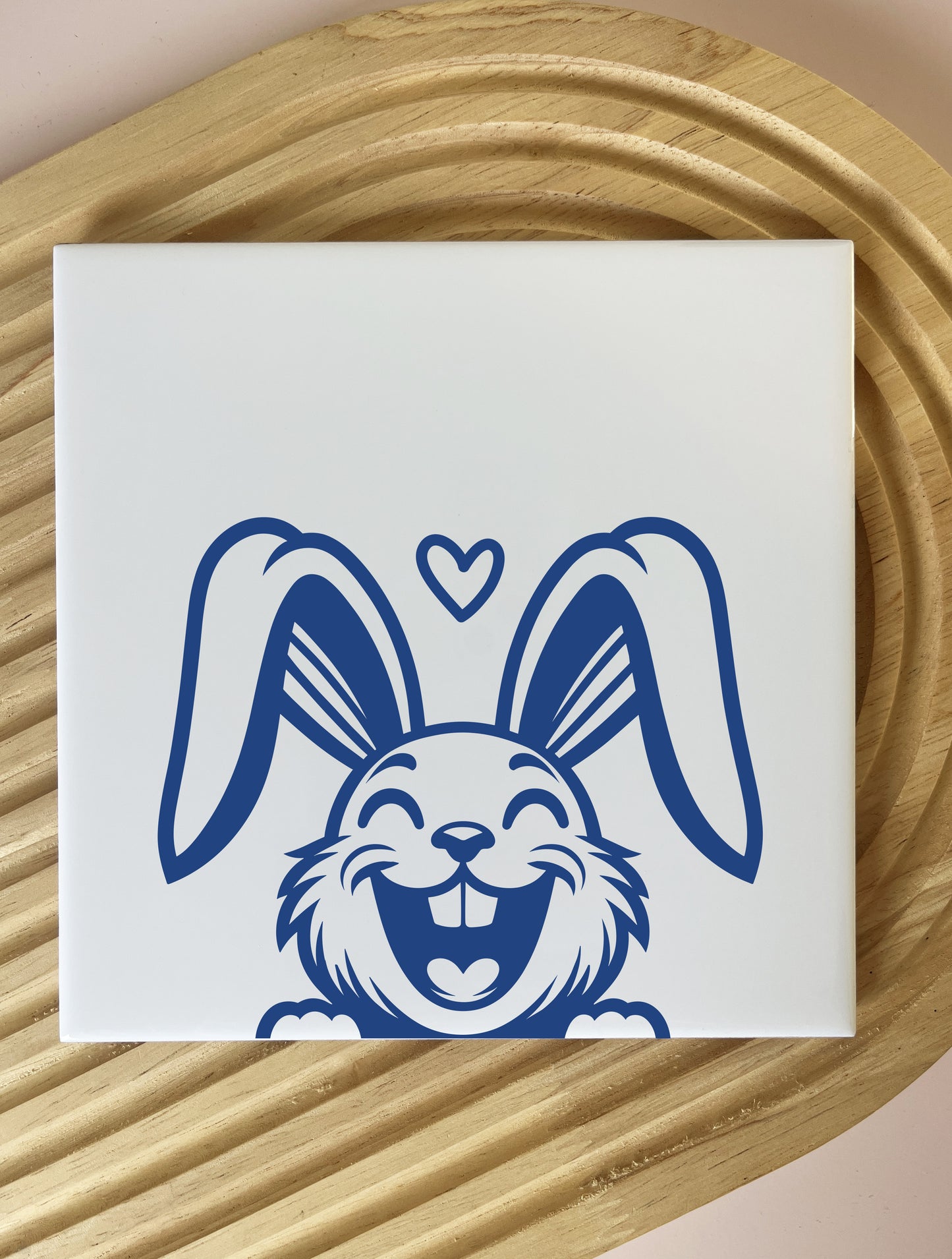 Gepersonaliseerde tegel - konijntje - 15x15 cm