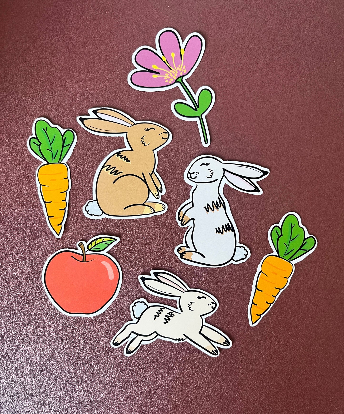 Konijntjes - SETJE VAN 7 STICKERS