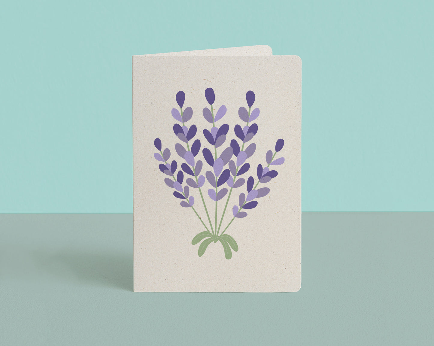 Mock up wenskaart met afgeronde hoeken, staand - PSD sjabloon.
