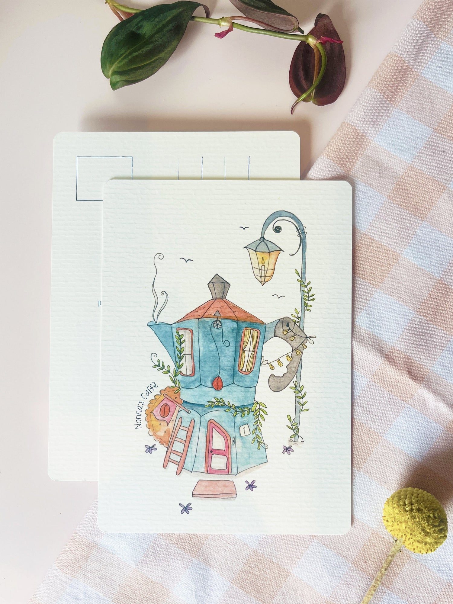 A6 postkaarten met diverse waterverf ilustraries