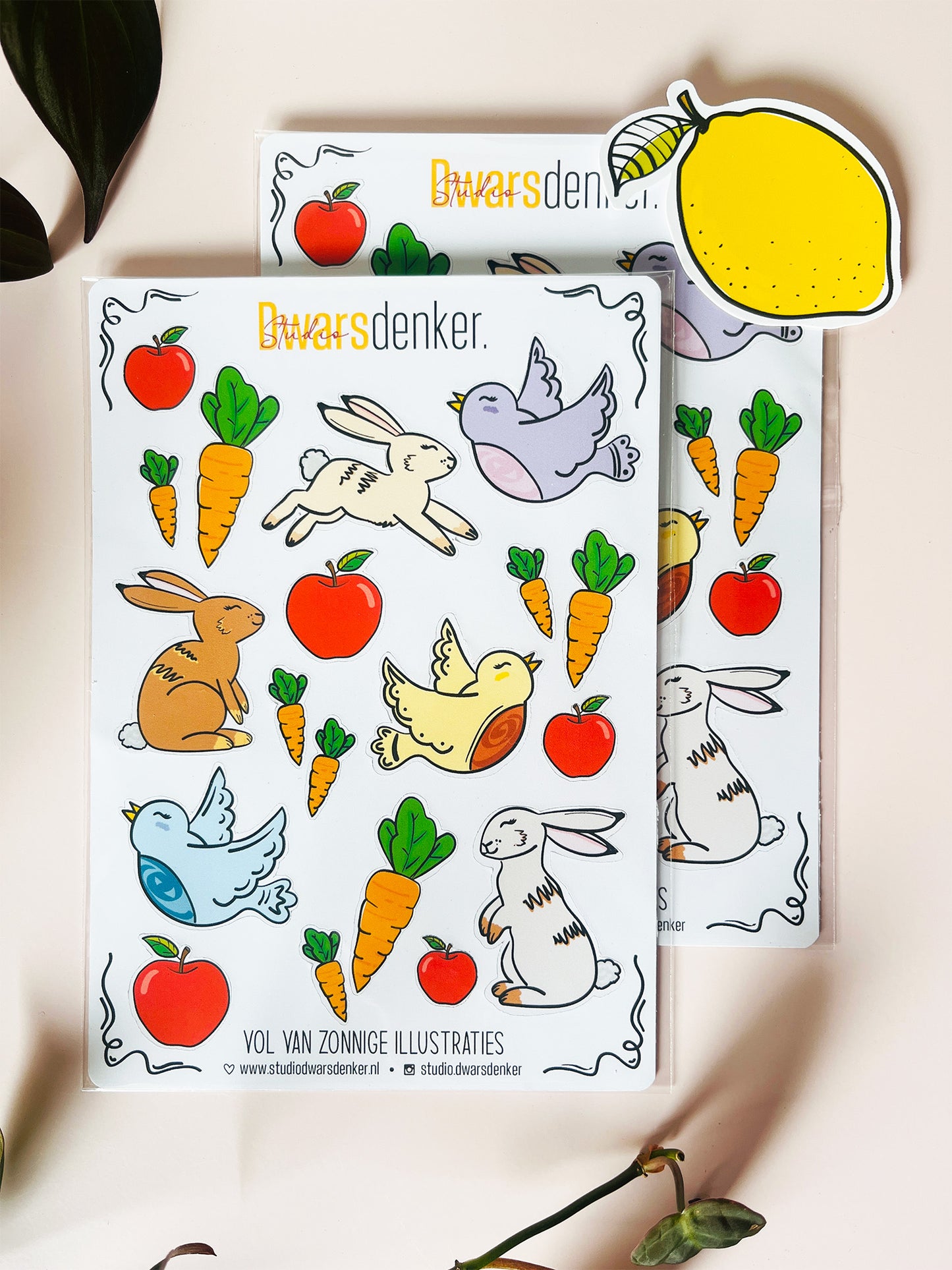 Stickervel Konijntjes
