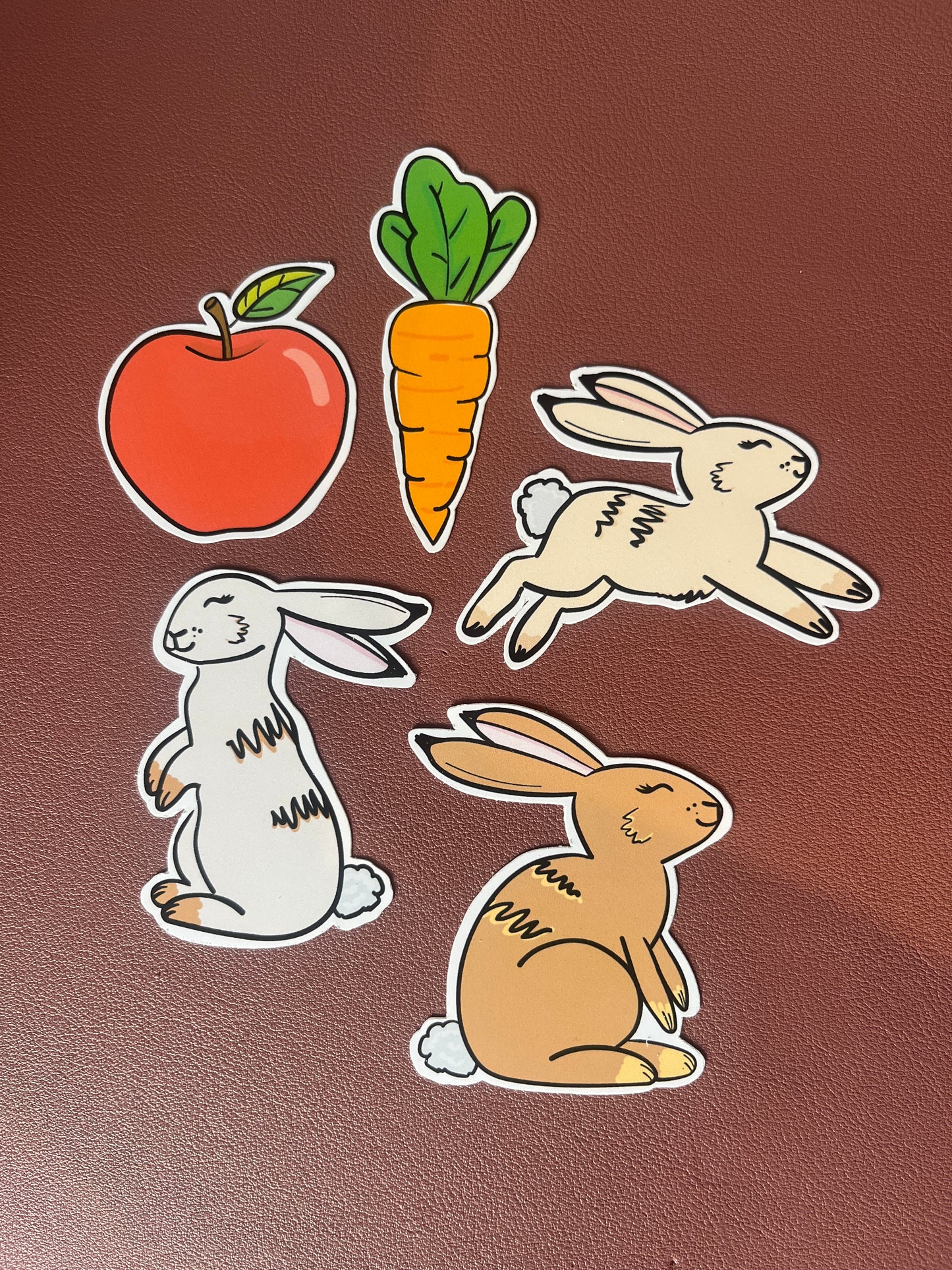 Konijntjes - SETJE VAN 5 STICKERS
