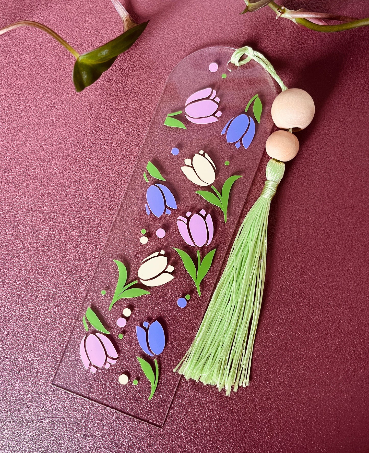 Acryl boekenlegger -  Tulpenvelden
