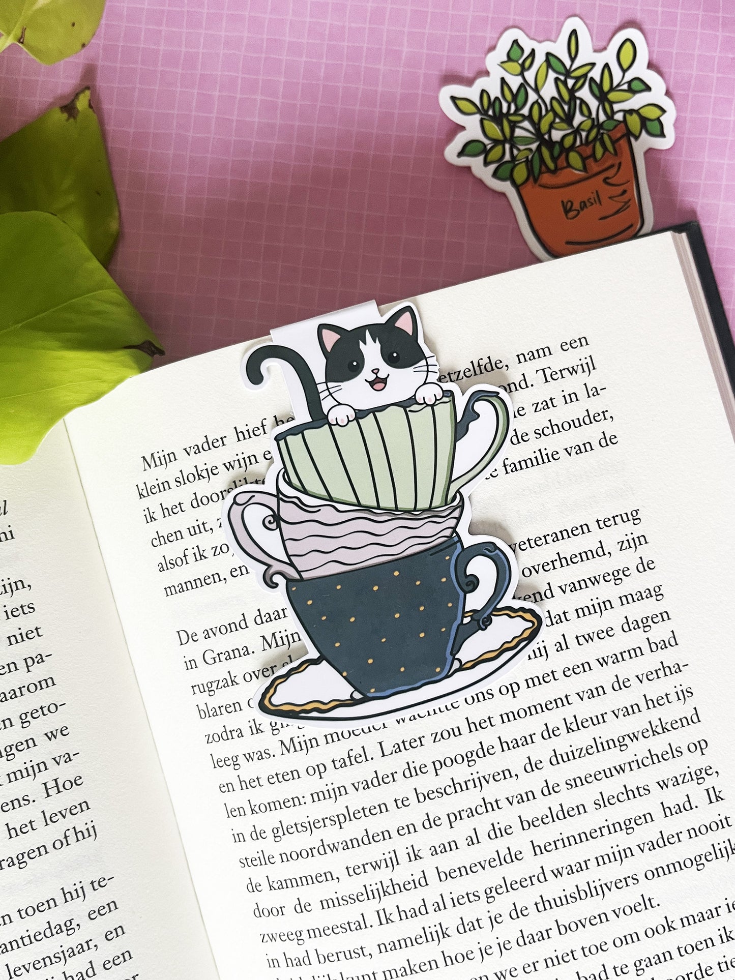Magnetische boekenlegger -  Peekaboo cat